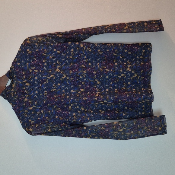 Anthropologie Blue and Yellow Floral Top - Picture 5 of 10